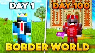 I Survived 100 Days in a 1x1 WORLD BORDER