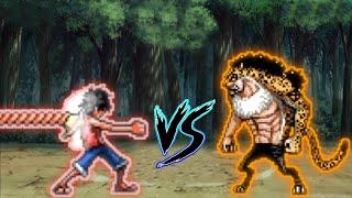 Luffy 2nd Gear VS Lucci in Jump Force Mugen