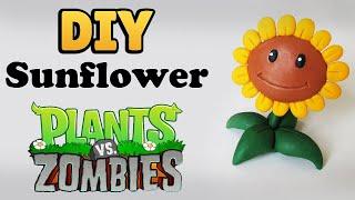 DIY: How to Make Sunflower - PLANTS vs. ZOMBIES Tutorial - Cold Porcelain / Polymer Clay