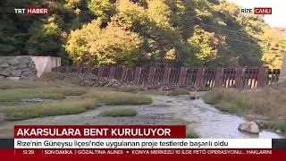 Rize Güneysu'da Taşkın Afetine Karşı Geçirgen Bentli Önlem TRT Ekranlarında