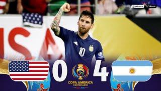 USA 0 x 4 Argentina ● 2016 Copa América Semifinal Extended Goals & Highlights HD