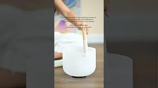 432Hz Frosted Crystal Singing Bowl For Chakra Healing Meditation #432hz #singingbowl #meditation