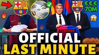 OFFICIAL BARCELONA HAS JUST PARALYZED THE TRANSFER MARKET! FINALLY! BARCELONA NEWS TODAY!