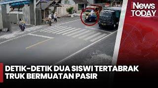 Dua Siswi Tertabrak Truk Bermuatan Pasir saat Boncengan Sepeda Motor di Lumajang - iNews Today 16/10