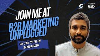 Rahul Thomas will be speaking at B2B Marketing Unplugged | Skalegrow | The B2B Marketing Tribe