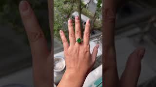 Myanmar grade A green jadeite jade ring