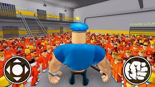 NEW SECRET MUSCLE BARRY vs 100 Players in Barry's Prison Run Roblox