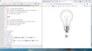 Turn on or off bulb using JavaScript