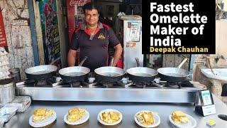 India's Fastest Omelette Maker | 90 Seconds 5 Omelette Ready | Awarded Chef | Street Food India