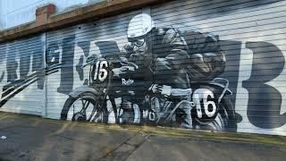 Rudge Motorcycle Mural in Coventry