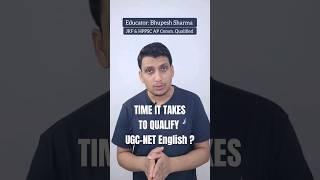 How Much Time Does It Take To Qualify UGC NET English Literature Exam ? #ugcnetenglish