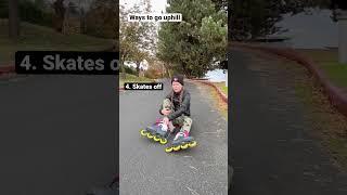 HOW TO GO UP A HILL ON INLINE SKATES!!!!  #tutorial #rollerblade #skating