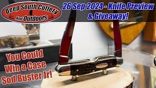 26 Sep 2024 - Pre-Auction Knife Preview & Case Knife Giveaway! Win Sod Buster Jr Pocketknife!