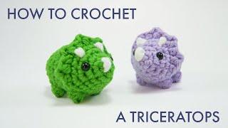 How to Crochet a Triceratops Dinosaur || Amigurumi Pattern Tutorial