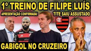 1º TREINO DE FILIPE LUÍS NO FLAMENGO! GABIGOL DE SAÍDA DO MENGÃO PARA CRUZEIRO? TITE SAIU ASSUSTADO!