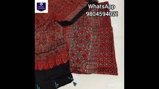 #Modal #Silk #Ajrakh Top and Dupatta Handblock Printed Natural Dyed 9804594021 #ajrak #suits #bemira