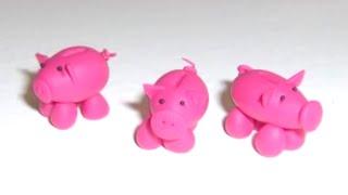 Polymer Clay Miniature - Piggy Bank