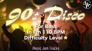 90’s Disco Jam for【Bass】F Minor BPM110 | No Bass Backing Track