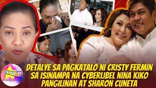 Detalye sa Pagkatalo ni Cristy Fermin sa isinampa na Cyberlibel nina Kiko at Sharon Cuneta