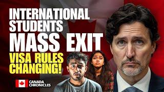 INTERNATIONAL STUDENTS MASS EXIT!  Canada’s VISA RULES CHANGING in 2025!