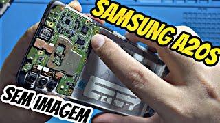 Samsung A20S Vibra mas não da imagem | Conector FPC do display danificado