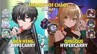 E6S1 Dan Heng Hypercarry & E6S1 Qingque Hypercarry - Memory Of Chaos 12 - Honkai: Star Rail 2.7