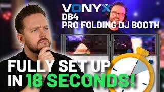 A DJ Booth Fully Assembled in Just 18 Seconds? The Vonyx DB4 delivers!