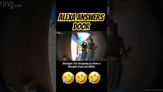 What happens when Alexa answers the door for you?  #ringdoorbell #alexa