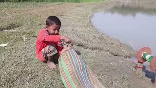 Amazing Unique Hook Fishing Technique Form River | Traditional Boy Hunting Big Fish By Hook in River