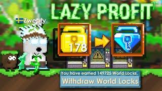 How TO GET RICH in Growtopia 2024 with LAZY PROFIT (EASY DLS)