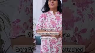 Khadi Cotton Kurta #ytshorts #fashion #cottonkurti #styling #bombay #chennai #shortvideo #youtube