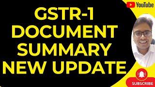 GSTR-1 DOCUMENT SUMMARY NEW UPDATE