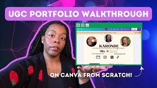 how to create your UGC portfolio *from scratch* using Canva & ChatGPT | in depth tutorial