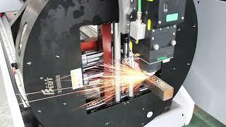 Fiber laser cutting machine tube sheet integrated machine cutting tube