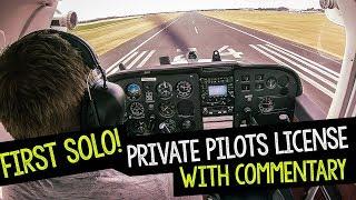 MY FIRST SOLO FLIGHT PPL STUDENT WITH COMMENTARY FROM DUXFORD UK