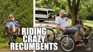 Riding unique recumbent cycles with Bicycle Man!