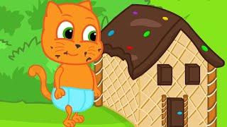  Família de Gatos - Casa de Chocolate Desenho Infantil em Português Brasil