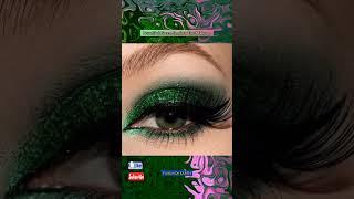 Beautiful Green Smokey Eye Makeup #shorts #viral