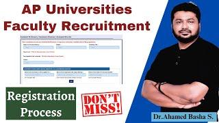 Complete Registration Process - AP Universities Faculty Recruitment 2023