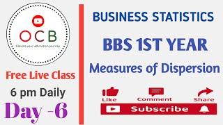 Bbs 1st year statistics live class day 6// measures of dispersion