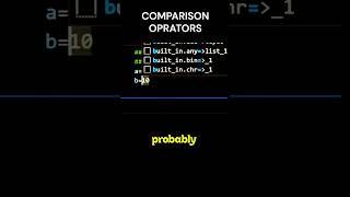 Comparison Operators