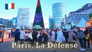 Paris, La Défense, - Evening walking tour in Paris La Défense (4K UHD )