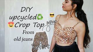 DIY! Crop top| Upcycle Denim jeans ||DREAM Episode 6| Dream Patel!