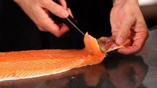 How to Remove the Skin from Salmon | Fish Filleting