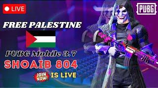  LIVE | Solo vs Squad | Free Palestine | PUBG Mobile 3.7 Gameplay | Shoaib804Live | Ipad Mini 6 | H