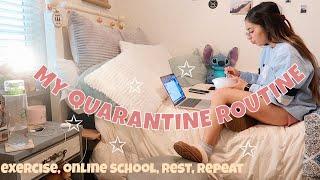 A QUARANTINE ROUTINE: my tips for balancing online school life // DAY IN THE LIFE