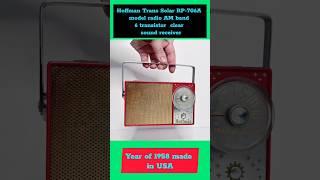 1958s solar radio portable small pocket receiver Hoffman Trans Solar RP-706A MW 6 tr.#oldradio