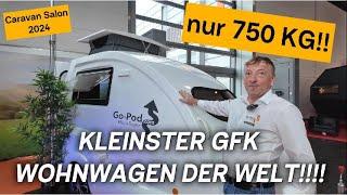 Go-Pod Wohnwagen mit nur 750 KG.Idealer Wohnanhänger für Elektroautos