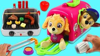 Paw Patrol Chase & Skye Take Pet Carrier to BBQ Picnic!