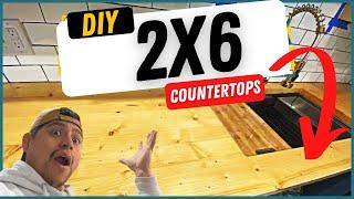 Made My Own DIY 2x6 Butcher Block Countertops Pt 3 | Countertop Installation